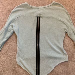 Charlotte Russe Mint Sweater with Black Zipper